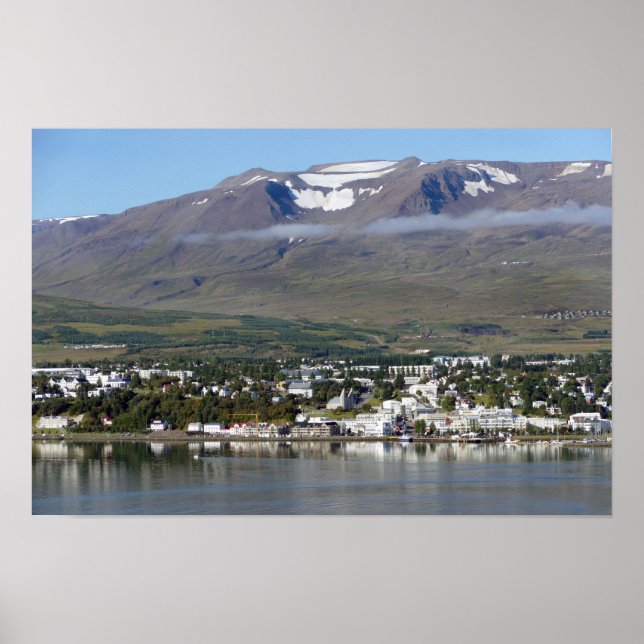 Akureyri, Iceland, Panorama Poster (Front)