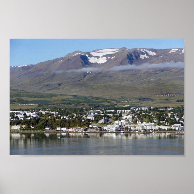 Akureyri, Iceland, Panorama Poster (Front)