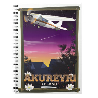 Akureyri Iceland travel poster Notebook