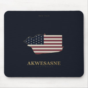 Akwesasne New York American Silhouette Mouse Mat