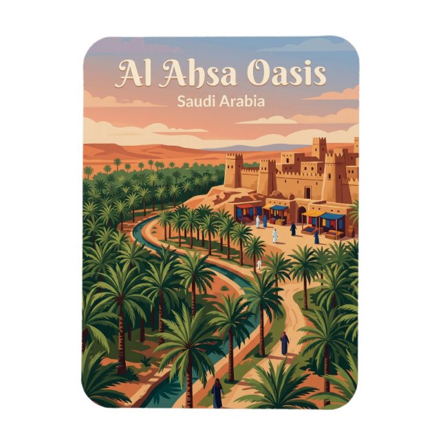 Al Ahsa Oasis Saudi Arabia Magnet (Vertical)