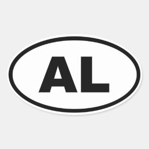 AL Alabama Oval Sticker