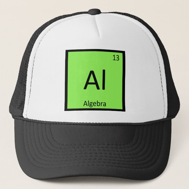 Al - Algebra Math Chemistry Periodic Table Symbol Trucker Hat (Front)