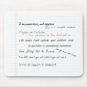 Al-anon Slogans Motivational Mousepad