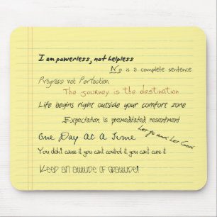 Al-anon Slogans Motivational Mousepad