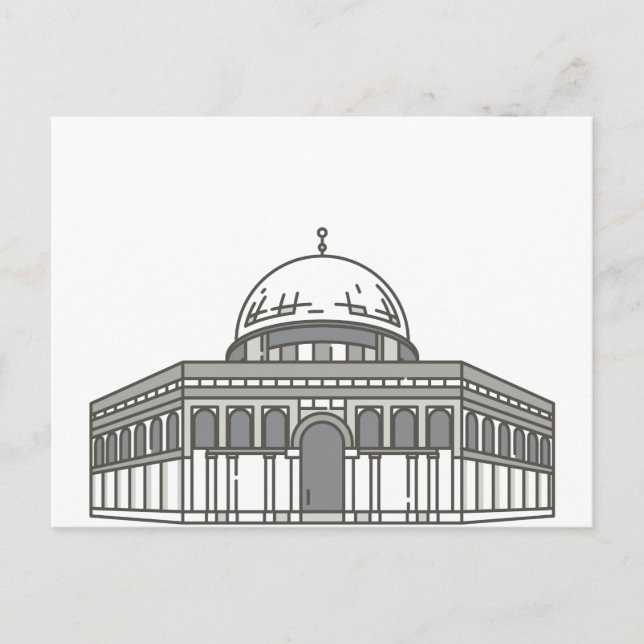 Al aqsa mosque World Landmark Postcard (Front)