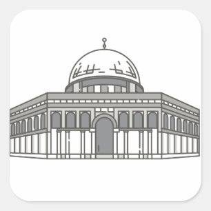 Al aqsa mosque World Landmark Square Sticker