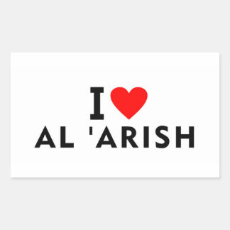 Al Arish Egypt love city heart like travel Rectangular Sticker
