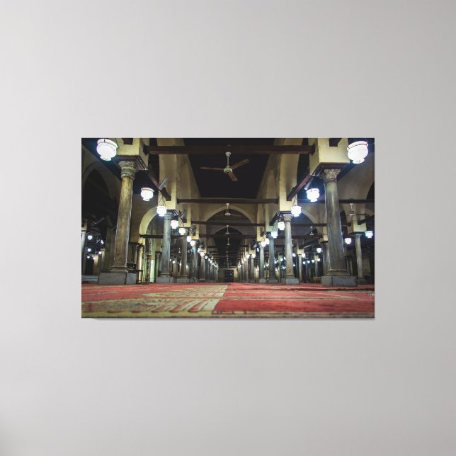 Al-Azhar Mosque Islamic Cairo Muslim Egypt Masjids Canvas Print (Front)
