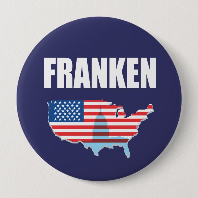 AL FRANKEN Election Gear 10 Cm Round Badge (Front)