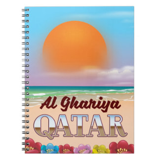 Al Ghariya Qatar beach poster Notebook