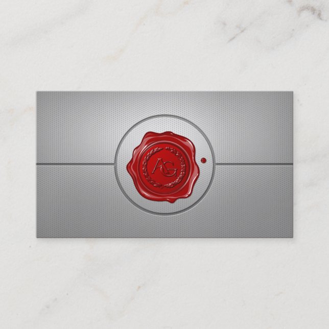 Al Gietl: AG Monogram+Wax Seal Business Card (Front)