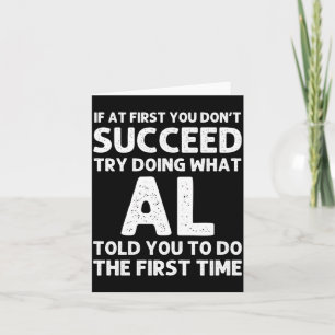 Al Gift Name Personalised Birthday Funny Christmas Card