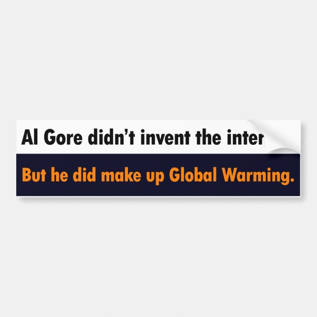 Al Gore Didn't invent the internet Bumper Sticker (Front)