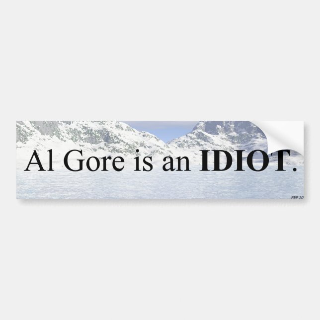 Al Gore Is An Idiot Bumper Sticker (Front)
