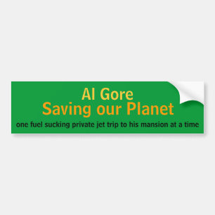 Al Gore, Saving our Planet Bumper Sticker