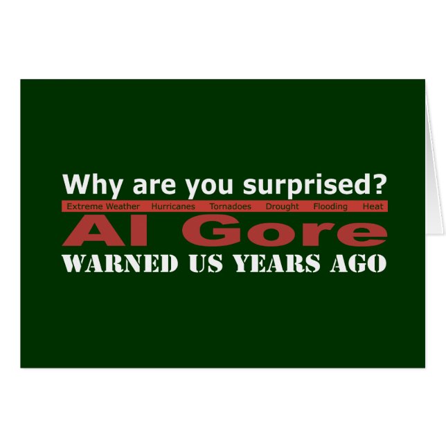 Al Gore Warned Us (Front Horizontal)