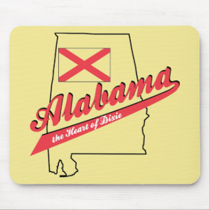 Al Heart of Dixie Slogan Mouse Mat