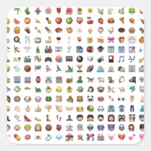 Al iPhone/iOS emojis Square Sticker