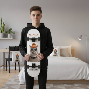 AL-PACO   Custom Urban Skater Alpaca Skateboard
