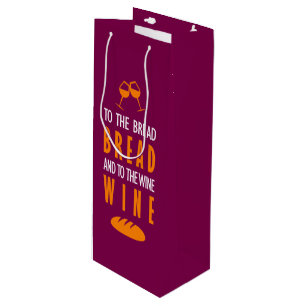 Al pan, pan, y al vino, vino wine gift bag