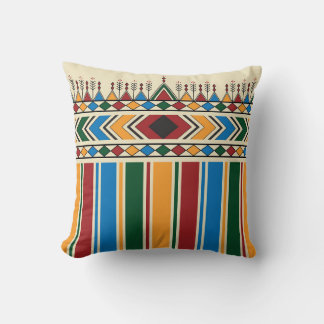 Al-Qatt Al-Asiri inspired geometric pattern. Cushion