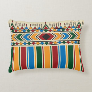 Al-Qatt Al-Asiri inspired geometric pattern. Decorative Cushion