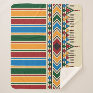 Al-Qatt Al-Asiri inspired geometric pattern. Sherpa Blanket