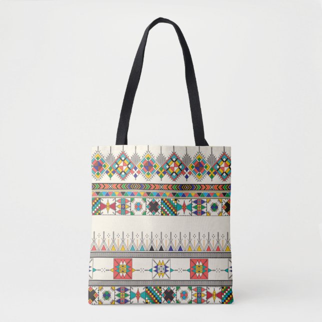 Al-Qatt Al-Asiri pattern Tote Bag (Front)