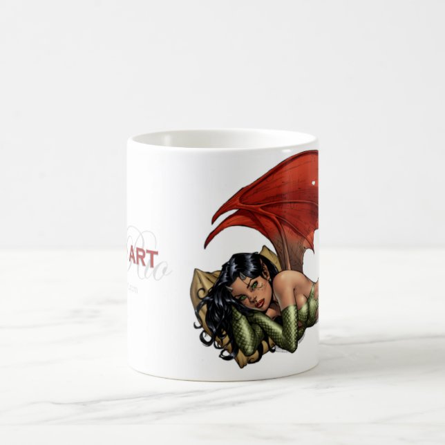 Al Rio Art Devil Girl (taking a nap) Coffee Mug (Center)