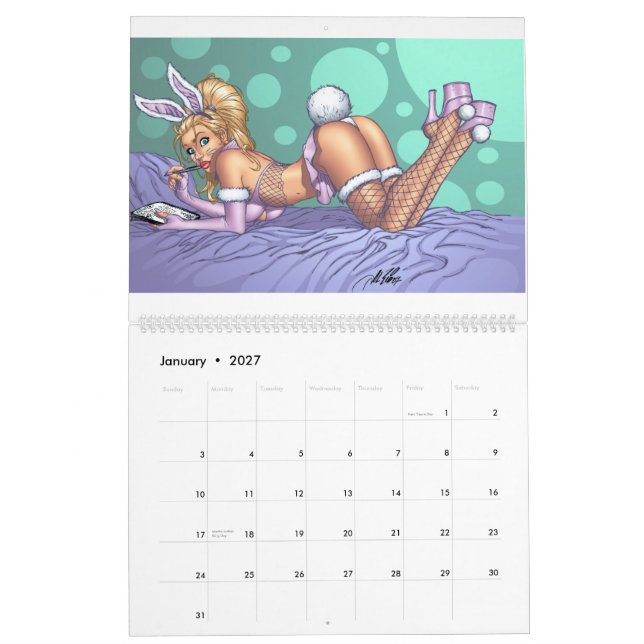 Al Rio Pin-up Calendar HUGE SIZE - 2012 (Jan 2027)