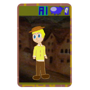 Al Spaceship Flexible Photo Magnet