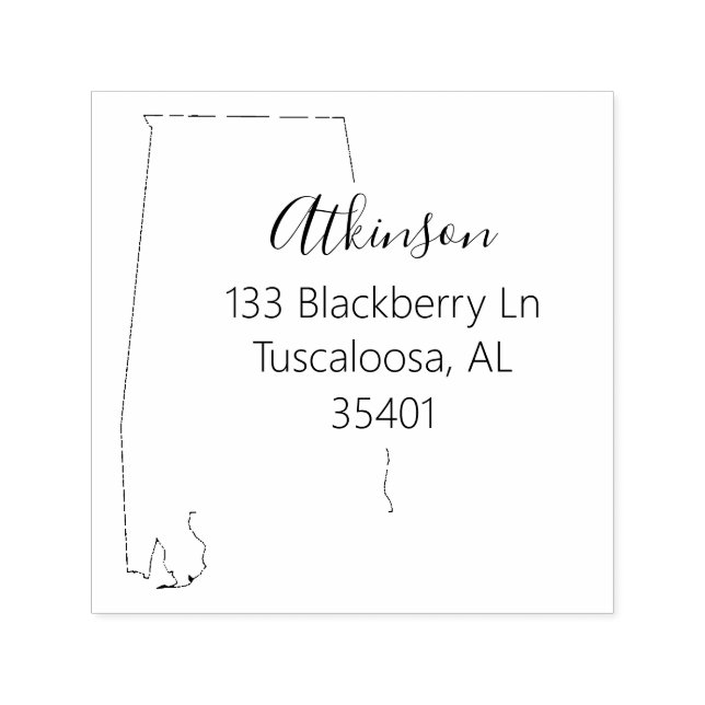 AL | State of Alabama Return Address Stamp (Design)