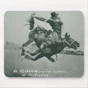 Al Wilkenson riding Torpedo. Mouse Mat