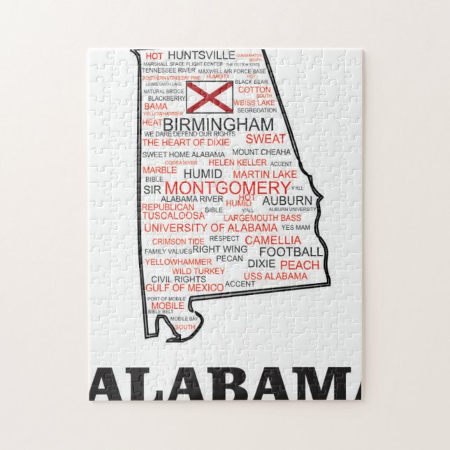 AL WORD STATE JIGSAW PUZZLE (Vertical)