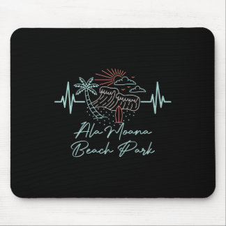 Ala Moana Beach Park Hawaii Heartbeat Surfboarder Mouse Mat