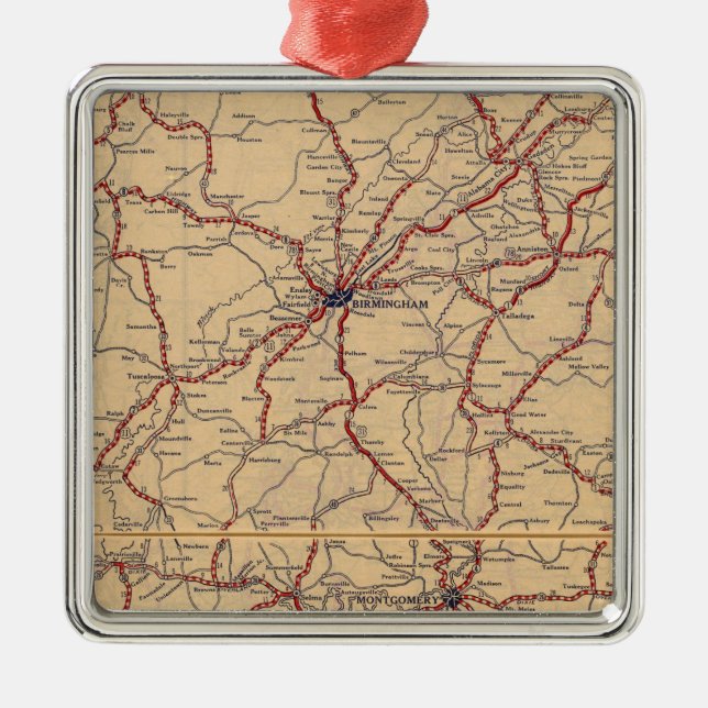 Alabama 4 metal tree decoration (Front)