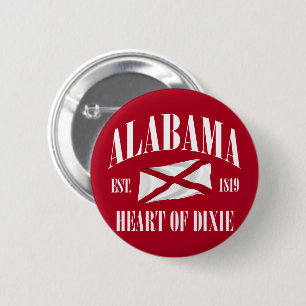 Alabama 6 Cm Round Badge