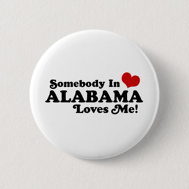 Alabama 6 Cm Round Badge (Front)