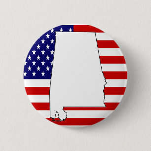 Alabama 6 Cm Round Badge