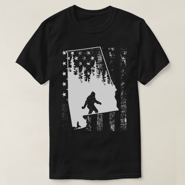 Alabama American Flag T-Shirt (Design Front)