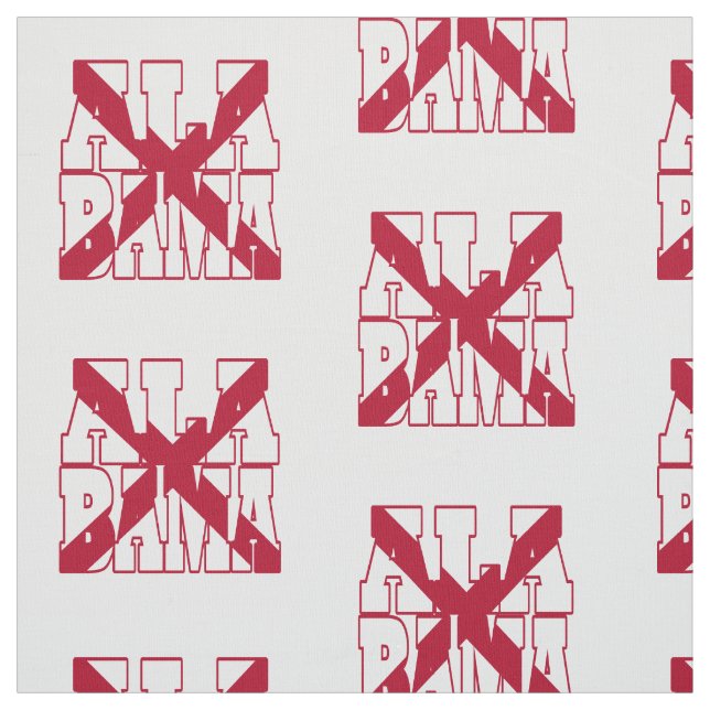 Alabama American state flag Fabric (Swatch)