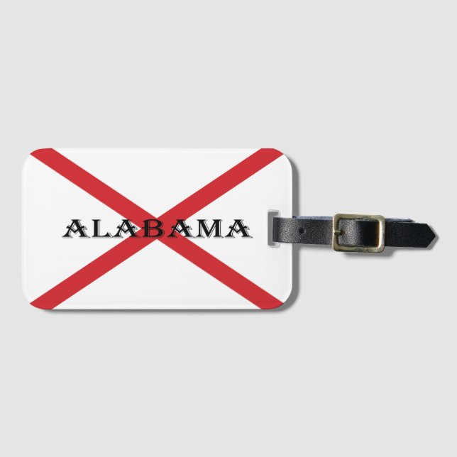 Alabama and Flag bc ltcnt Luggage Tag (Front Horizontal)