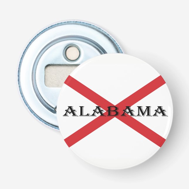 Alabama and Flag bocnt Bottle Opener (Front)