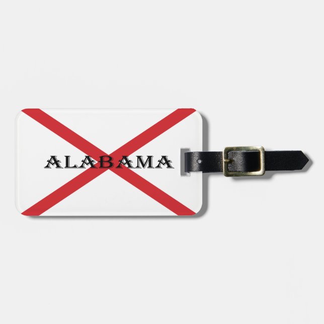 Alabama and Flag cd ltcnt Luggage Tag (Front Horizontal)