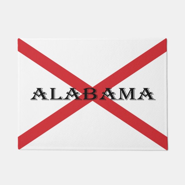 Alabama and Flag dmcnt Doormat (Front)