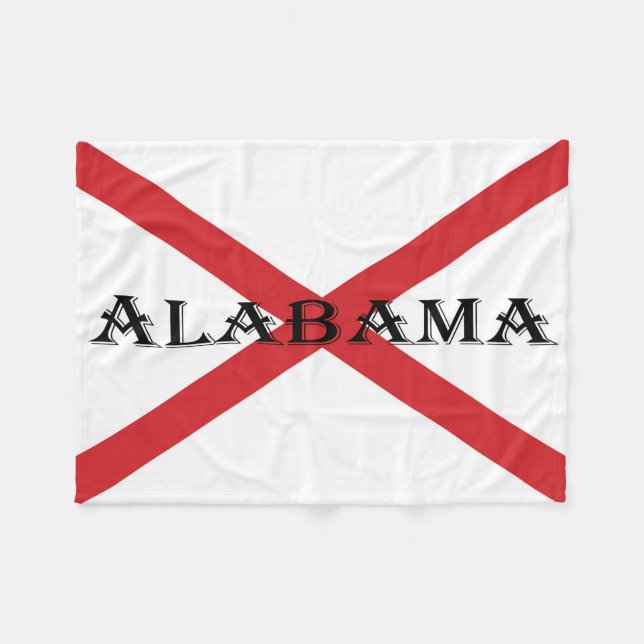 Alabama and Flag fbcnt Fleece Blanket (Front (Horizontal))