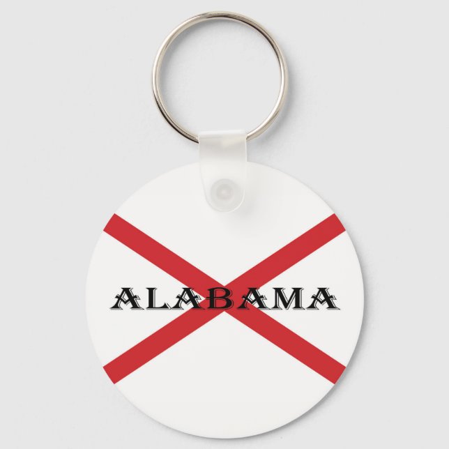 Alabama and Flag kccn Key Ring (Front)