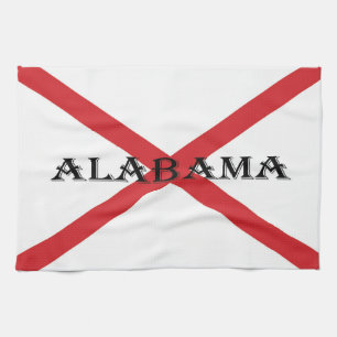 Alabama and Flag ktcn Tea Towel