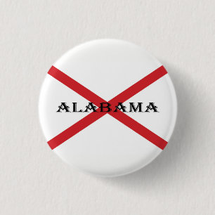Alabama and Flag pbcnt 3 Cm Round Badge